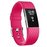 Vancle Bands for Fitbit Charge 2 Special Edition, Adjustable Replacement Accessory Sport Wrist Band (No Tracker), Fuchsia, Large