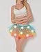 Women LED Tutu Light Up Neon Rainbow 5 Layered Party Dance Tulle Skirt Rainbow