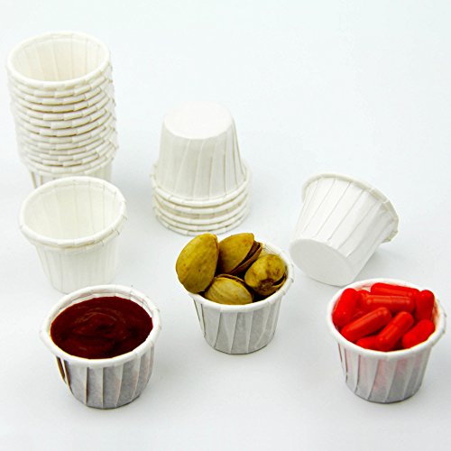 0.75 oz Treated Paper Souffle Portion Cups for Condiments Samples