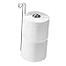 mDesign Over The Tank Toilet Tissue Paper Roll Holder Dispenser and Reserve for Bathroom Storage - Hanging, Holds 2 Rolls - Durable Metal Wire, 2 Pack - Brushed Stainless Steel
