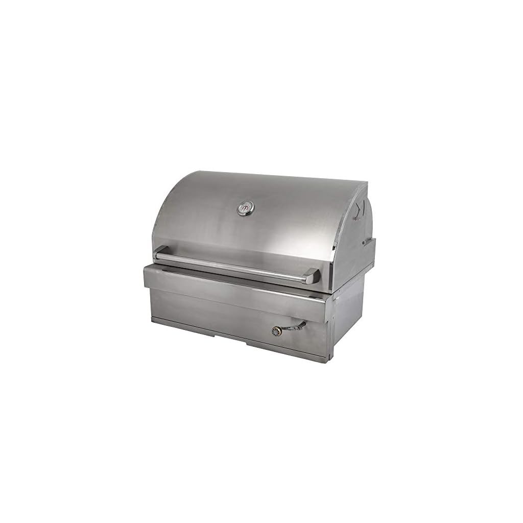 Barbeques Galore 32inch Turbo Charcoal BuiltIn Stainless Steel BBQ