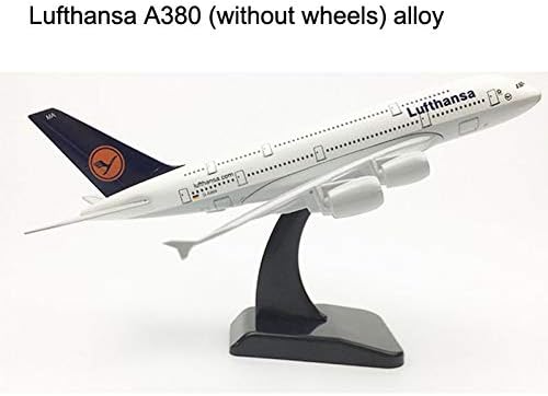 Marreto Germany Lufthansa Aircraft A380 Airplane Model Plane Model 20Cm 16Cm Air Passenger Plane Model Alloy Metal Aircraft Model Toy