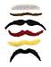 Sea View Treasures 36 Bulk Fake Costume Mustache Assortment (Pink, Brown, Black, Green, Blonde)