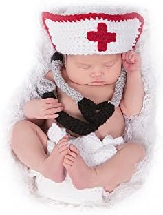 Newborn Baby Nurse Photography Props, Besutana Crochet Newborn Baby Shower Gift