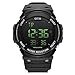 Men's Digital Watch, PALADA Outdoor Sports Watch Multifunction Military Waterproof Watch Simple Army Watch with Dual Time and LED Backlight-Black