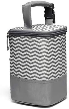 Obamono Freezable Baby Bottle Cooler for Breastmilk and Formula, Pastel Prism