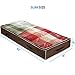 ZOBER Under Bed Storage - Pack of 2 Under Bed Storage Containers for Clothes, Blankets, Winter Clothing, & Shoes - Under The Bed Storage with Handles, Dual Zippers, & Clear Top (Java)