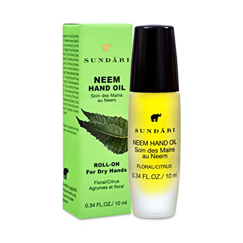 SUNDARI Neem Hand Oil ~ For Soft/Silky Hands ~ 100% All Natural ~ To-Go Rollerball ~ Absorbs quickly ~ Works great on cuticles too ~ Soothing Scent ~ Feel the difference in the first use!