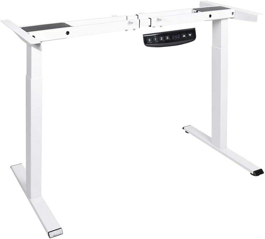 Electric Stand up Desk Frame Workstation Dual Motor Height Adjustable Sit Standing Desk with Memory Preset Controller for Home and Office: Kitchen & Dining