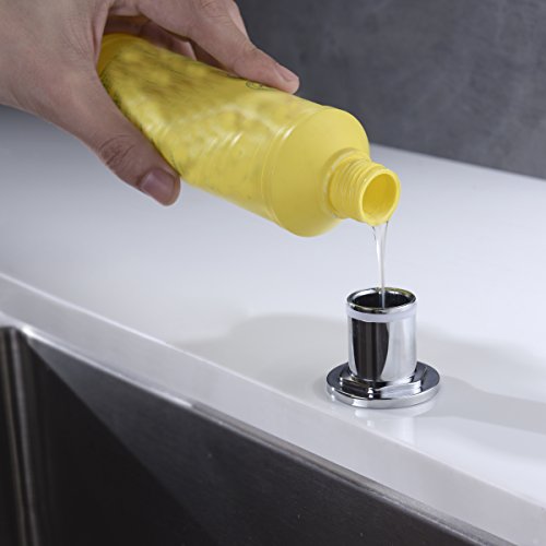Chrome Sink Soap Dispenser with Lead Free ABS Plastic Pump, Delle Rosa PET Bottle and Brass Sprayer Soap Pump