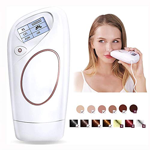Hair Removal Device IPL 500,000 Flashes Home Use Permanent for Face, Armpits, Arm, Chest, Back, Bikini Line and Legs for Women and Men