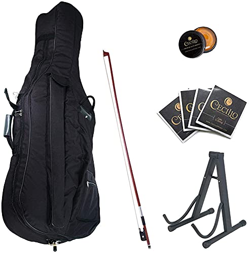 Cecilio 4/4 cco-100 student cello outfit with Soft case, bow, rosin, bridge, strings and stand (847848002700)