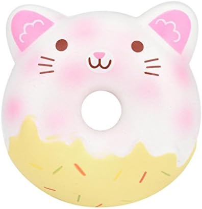 Beckay Squishies Cute Panda Donuts Kawaii Cream Scented Slow Rising Kids Toy, Stress Relief Squeeze Toys (C)