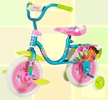 dora the explorer bike with training wheels