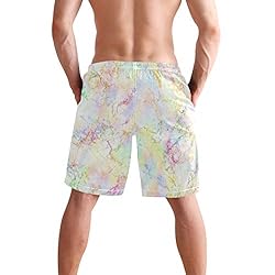 Men's Summer Cool Swim Trunks Quick Dry Abstract