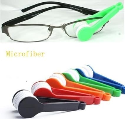 M S (Set of 2) Mini Glasses Sunglasses Eyeglass Microfiber Spectacles Cleaner spec Cleaner Brush Cleaning Tool Specs