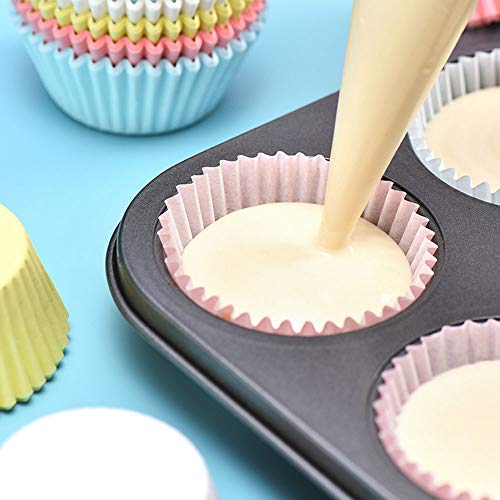 SUBANG 800 Pieces Tulip Cupcake Liner Baking Cups Muffin Tins Treat Cups Paper Cupcake Liners for Weddings,Birthdays,Baby Showers,8 Colors - Thumbnail 4