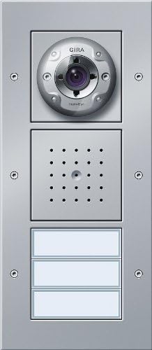 Gira 127065 Video Door Intercom AP 3-Panel Aluminium-Coloured, See Item Description