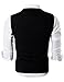 Ohoo Men's Cotton Blended Slim Fit Sweater Vest Knit V-Neck Sleeveless Pullover Sweater / DCV010-BLACK-XL