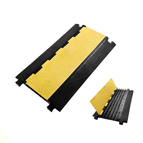 Photo 1 of MYOYAY Cable Protector Ramp 5 Channel Rubber Wire Cable Cover 36inch Heavy Duty Traffic Speed Bumps Cable Protector Load 22000lbs