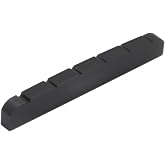 Metallor 6 String Black Cattle Bone Guitar Nut Pre-Slotted Top Nut for ST TL
