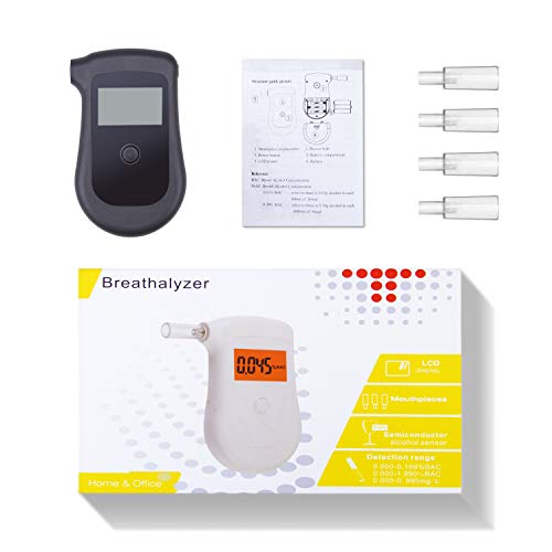 TABIGER Breathalyzer Portable Breath Alcohol Tester with Semi- Conductor Sensor and LCD Screen for Personal Home Use and Drivers, Drinkers, Breath Alcohol Detector with Replaceable Mouthpieces - Thumbnail 7