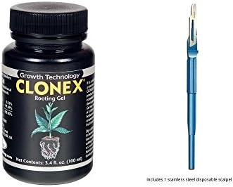 Clonex Rooting Gel 100mL, Best Plant Root Hormone Gel, Hormone Compound Nutrient Produces Roots From Plant Cuttings Fast, Safe and Precision Cuttings with included Scalpel- by HYDRO EMPIRE