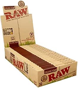 Papel de Fumar Orgánico de Cáñamo Marca Raw - Tamaño 1 1/4 ...
