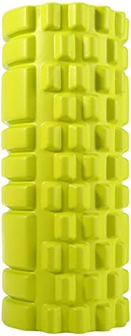 MILY_SPORT EVA Point Yoga Foam Roller for Fitness Home Gym Pilates Physiotherapy Massage (NEON GREEN)