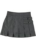 French Toast Two Tab Pleated Skort - gray, 6x