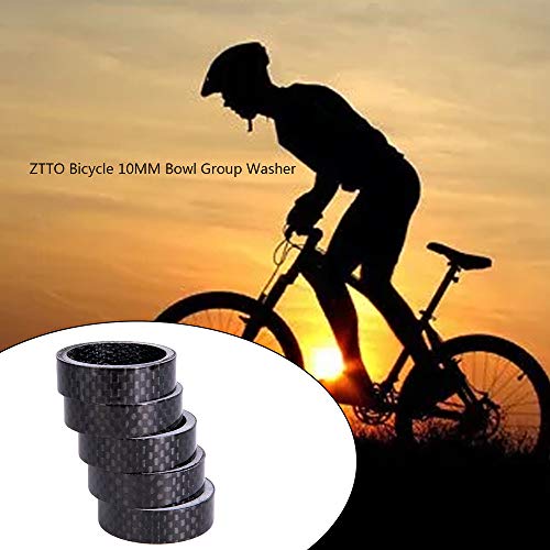 image for ToGames 5PCS/Set Durable Ultra-Light Carbon Fiber Bicycle Washer Mount