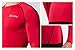 TSLA Men's UPF 50+ Compression Shirts, Cool Dry Long Sleeve Athletic Tops, Sports Baselayer Workout Shirt, Zero Red, X-Large