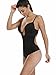 LAZAWG Women/'s U Plunge Molded Cup Body Suit Backless Shapewear Body Brief, Black, Large / 36