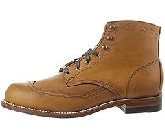 Wolverine W05343 Mens Addison Boot 1000 Mile Wingtip, Tan - 11.5 D