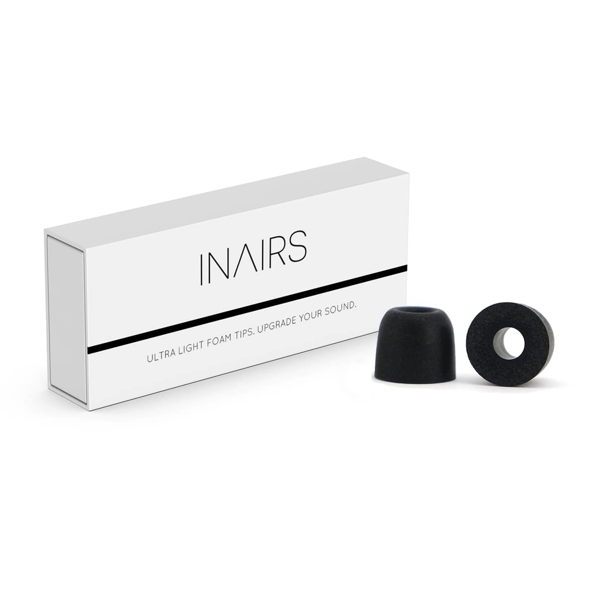 INAIRS AIR0 (L) - 5 Pairs of Foam Tips - Upgrade your Earphones for Superior Sound & Noise Isolation