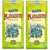 PLAYADITO Yerba Mate Compuesta con Hierbas 500 gr. - 2 Pack | Yerba Mate Tea Herbal Blend 1.1 lb. - 2 Pack.