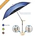 BESROY Portable Beach Umbrella - Outdoor Sunshade with Telescoping Pole, Windproof Stakes & Carry Bag - UV Protection, 360° Rotating, for Beach, Patio, Pool, Terrace, Park