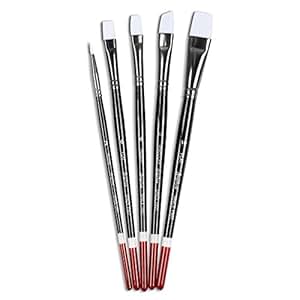 Amazon.com: Angelus Paint Brush Set Round Flat Angular ...