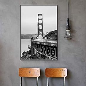 Floating Framed for Living Room Bedroom Black and...