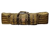YONGCUN Gun Bag Gun Case Rifle Bag Double Tactical Bag Double Carbine Cases Long Gun Case Bag Tactical Gun Bag 46inch Tan 600D Waterproof PVC