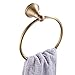 WINCASE Crystal Towel Ring, Black Hand Towel Holder, Bathroom Round Towel Hanger Racks Wall Mount (Antique Brass B)
