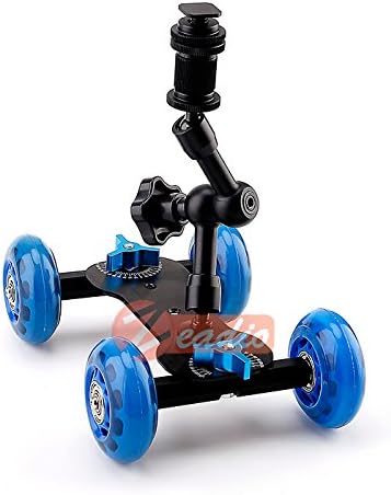 Zeadio Magic Arm Tabletop Portable Skater Dolly Rail Car Kits for all LCD Field Monitor Canon Nikon all Video DSLR Camera Rig - Image 3