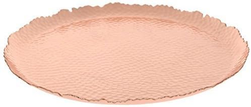 Metal Copper Plate-Diameter 24cm Aluminium Hammered Bronze Tray Candle Plate Decorative Tray Plate