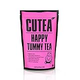 CUTEA Happy Tummy Tea, 28 Tea Bags: Enhance and Aid Digestive System, Eliminate Stomachache, and Reduce Bloating with Natural Antioxidant Rich Herbs