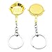 N.egret 2 PCS Golden PUBG Pan Jewelry Keychain Gaming Gift Ring for Teammate Best Friend PLAYERUNKNOWN’S BATTLEGROUNDS(Golden)
