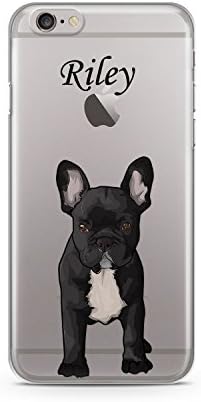 CodeiCases iPhone 7 Plus French Bulldog Dog with Custom Name Clear Cover, Dog with Name Case Clear Transparent for iPhone