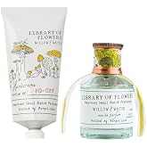 Library of Flowers Willow &amp; Water Perfume &amp; Hand Cream Set for Women | Cut Greens, Flowering Lotus &amp; Watercress, Eau de Parfum &amp; Shea Butter Hand Lotion, Ladies Perfume, Self Care Gift Set