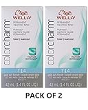 Wella Color Charm Hair Toner T14 Pale Ash Blonde (2 Pack)