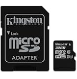 Kingston MicroSDHC SDC10/32GB 32GB Class 10 Flash Card with SD Card Adapter