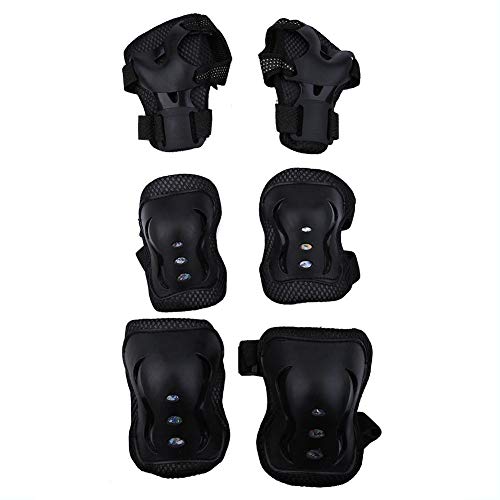 Kids Girls Boys Knee Elbow Wrist Pads Set, 6pcs/set Knee Support Pads Elbow Protectors Wrist Guards For Children Outdoor Sports(Black) outdoor scooter outdoor scooter